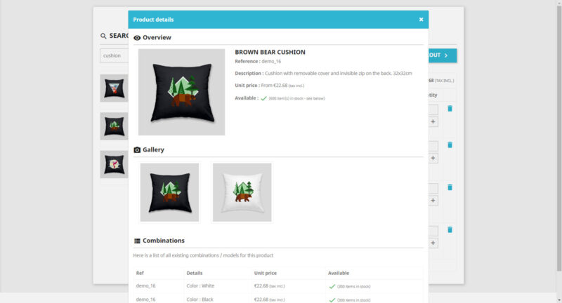 Add all products from the same page with the quick order form for Prestashop