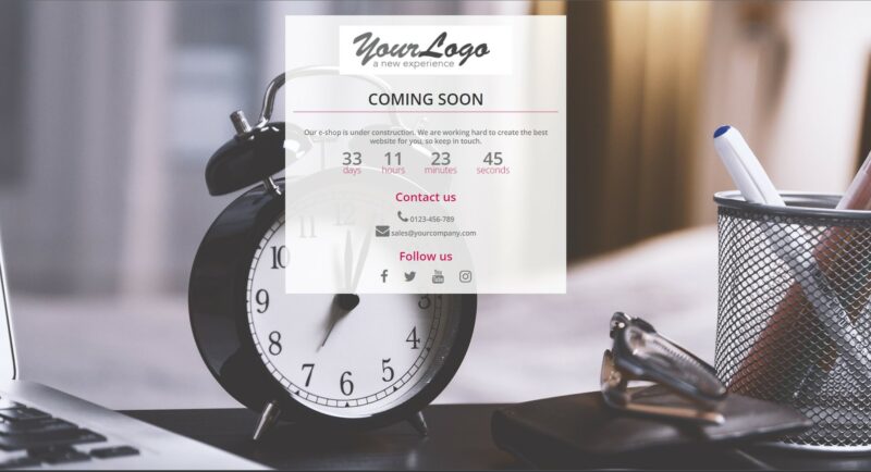 Create a "coming soon" page for Prestashop with a countdown